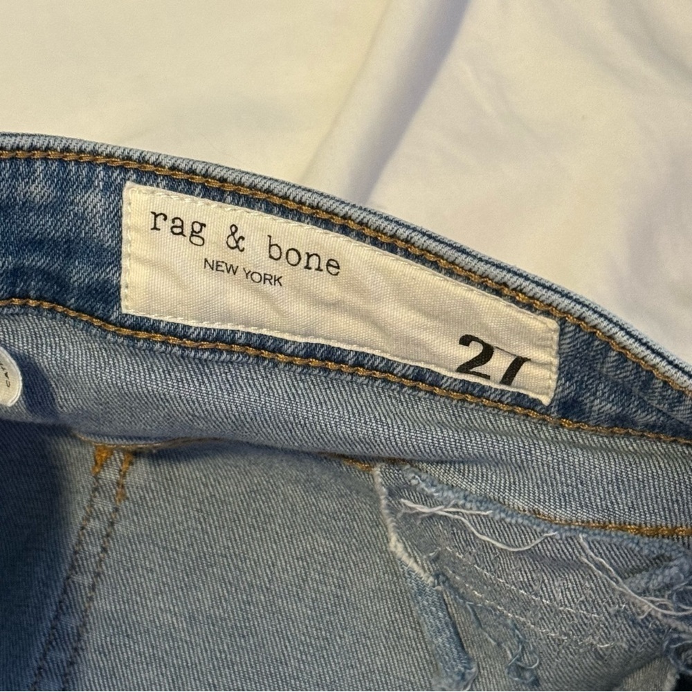 rag & bone Light Blue Straight Leg Jeans - Picture 6 of 10